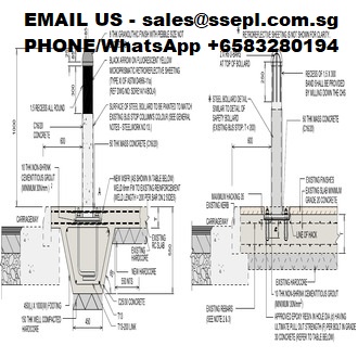 Safety bollard at bus stop (LTA/SDRE14/14/BOL3) supplier in Singapore ...